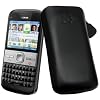 Suncase Ledertasche (Lasche mit R�ckzugfunktion) f�r Nokia E5-00 schwarz