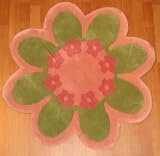 Garden Flower 3  Round Green