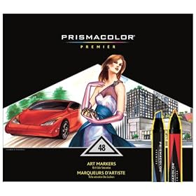 Prismacolor Premier Doubled Ended Art Marker Set 48 Colors Broad Fine by Prismacolor