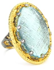 Azaara "Hot Rocks" Nuovo Blue Quartz Ring, Size 7