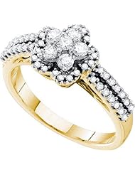 0.50CTW DIAMOND FLOWER RING