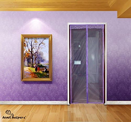 # 1 Best Selling Magnetic Screen Door: Velcro SEWN Around ENTIRE Frame (Purple)