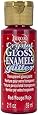DecoArt Americana Crystal Gloss Enamel Glitter Paint, 2-Ounce, Red