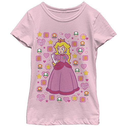 Nintendo Princess Peach Girls Rule Girls Graphic T Shirt