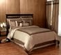 Taupe and Chocolate Hotel Spa Collection Duvet Comforter Cover 6 piece Bedding Set - King Size