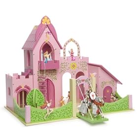 Wooden Pink Three Wishes Castle by Le Toy Van