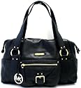 Michael Kors Large Black Leather Satchel Shoulder Bag