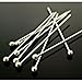 200 Silver Plated Solid Brass Headpins Head Ball Pins- Jewelry Making Findings- 50mm or 2