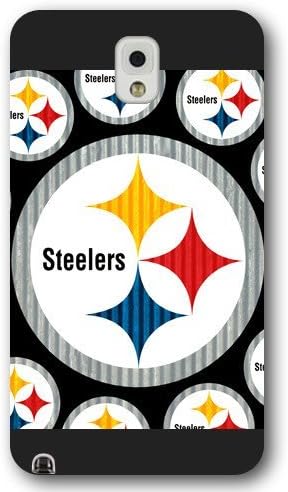 UniqueBox Customized NFL Series Case for Samsung Galaxy Note 3, NFL Team Pittsburgh Steelers Logo Samsung Galaxy Note 3 Case, Only Fit for Samsung Galaxy Note 3 (Black Frosted Shell)