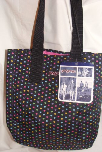 More information about Jansport Classic Tote Bag Black Mini Polka Dot Hearts Jansport Classic Tote Bag Black Mini Polka Dot Hearts