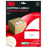 3M Permanent Adhesive Shipping Labels, 2 x 4 Inches White, Laser, 250 labels per pack (3100-S) (Office Product) newly tagged