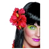 Hawaiian Flower Hair Clip - Red and Green