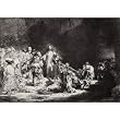 Rembrandt Harmensz. van Rijn (Hundred Guilder leaf, Christ heals the sick) Art Poster Print - 11x17