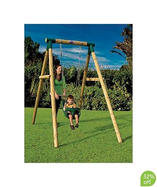 Plum Bush Baby Wooden Pole Swing Set