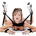 HFLING Fetish Bed Bondage Restraint Adjustable Hand & Ankle Cuffs Strap Kits With Soft Pillow For Female Male and Couple Black