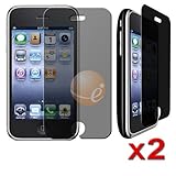 2 Privacy LCD Screen Protector Film For Apple Iphone 3G