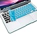 Macbook Air 13 Case, GMYLE Hard Case Frosted for MacBook Air 13.3 inch (Model: A1369 and A1466) - Turquoise Blue 4 in 1 Bundle - Matte Cover - Sleeve Bag - Silicon Keyboard Skin - Clear Screen Protector