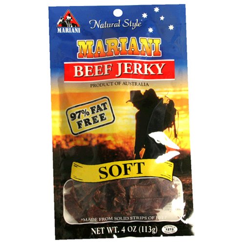 Mariani Foods Premium Australian Beef Jerky, Soft, 4-Ounce Bag (Pack of 4) by Mariani Foods