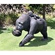 Mother and Child Lowland Great apes statue garden sculpture(The Digital Angel)