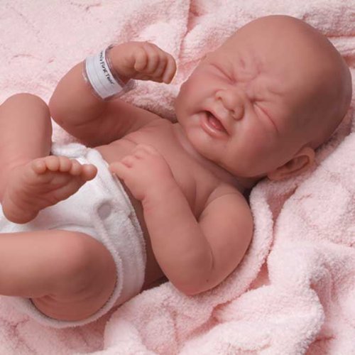 Berenguer La Newborn All-Vinyl Newborn Doll in Diaper.Closed Eyes Real Boy 18502