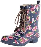 Chooka Women's Combat Flora Rain Boot, Navy, 8 M US