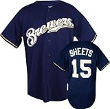 Ben Sheets Milwaukee Brewers Alternate Navy MLB Replica Jersey