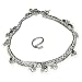 Ankle Bracelets Silver Toe Ring Pair Jewelry for Women 71 gms.10.25 inches (anklts531)