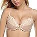 Ekouaer Women's Add Two Cup Size Extreme Push Up Bra,Nude,36B
