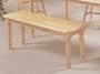 Country Style Dining Chair House Bench w/ Decorative Turned Legs Natural