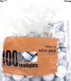 White Unscented Pressed Tealight - 100 Pack
