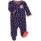 カーターズ（Carter's)女の子ネイビーＸピンクハードうさちゃんアップリケつき足つきカバーオール 6-9Ｍ(67-72cm )足付ロンパースパジャマ [並行輸入品]