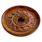 Wooden Carved Vines 4 Incense Burner - Cones or Sticks