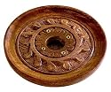 Wooden Carved "Vines" 4" Incense Burner - Cones or Sticks