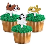 Puffy Puppy Dog Cupcake Picks - 24 ct