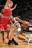 Chicago Bulls v San Antonio Spurs: Tony Parker and Brian Scalabrine Photographic Poster Print by D. Clarke Evans, 8x12