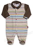 Stripy Long Sleeve Footie