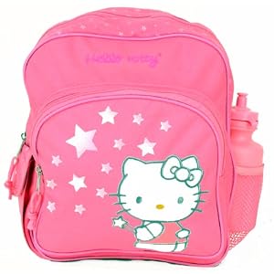Back to School Saving - Sanrio Hello Kitty Junior Backpack - Size Appromixately 12" H X 11" W with Bonus Hello Kitty Sticker