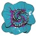 2.25 X 2.25" Enameled Flower Ring with Crystal Rhinestone Accents In Turquoise with Silver Finish 2.25 X 2.25" Enameled Flower Ring with Crystal Rhinestone Accents In Turquoise with Silver Finish