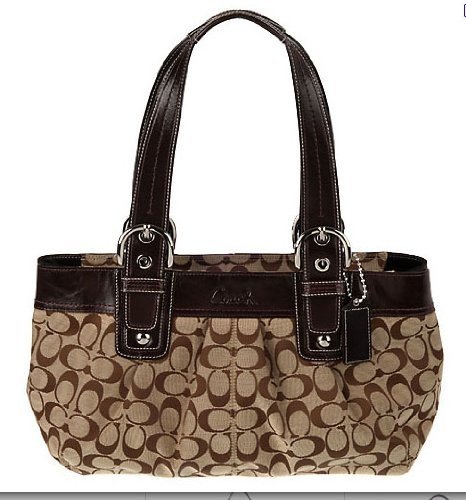 Coach Signature Soho Large Pleated Tote Handbag 