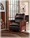High Leg Recliner - Chocolate by Ashley - Natural Wood (1990126)