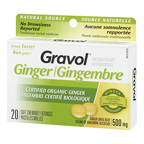 Купить Certified Organic Ginger GRAVOL (20 Chewable Lozenges)500mg