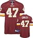 Chris Cooley Jersey: Reebok Authentic Burgundy #47 Washington Redskins Jersey