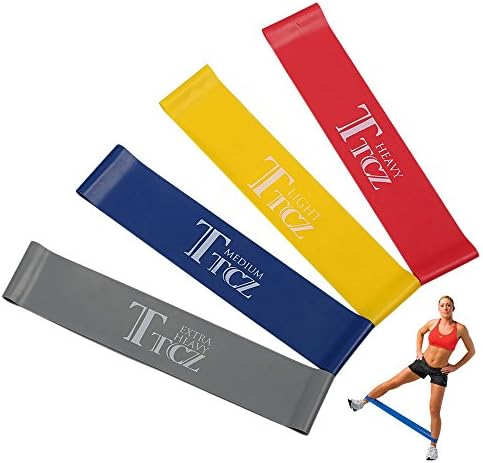 Pilates Band 4pcs Resistance Loop Band Exercise Yoga Bands Rubber Fitness Training Bands