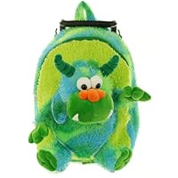 Little Boys Girls Green Monster Roller Wheel Backpack