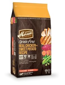 Merrick Grain Free 25-Pound Real Chicken and Sweet Potato Dog Food, 1 Bag