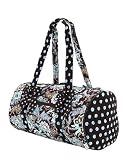 Medium Quilted Paisley Duffle Bag - Brown/Blue (18x9x9)