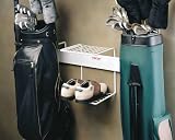Racor Golf Storage Rack with Shelf, White #GR-2R