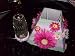 Girl's Room, Pink, Hand Made Floral Lamp Shade and Glass/crystal Lamp