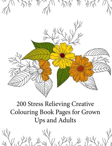 200 Stress Relieving Creative Colouring Book Pages for grown ups and adults (Magic Creative Colouring for Grown Ups), by Individuality Books