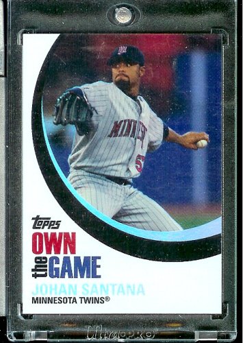2007 Topps Own the Game #21 Johan Santana Minnesota Twins Baseball Card - Shipped in Protective Display Case!